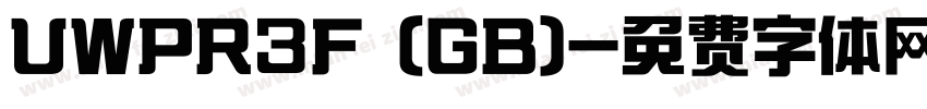 UWPR3F (GB)字体转换